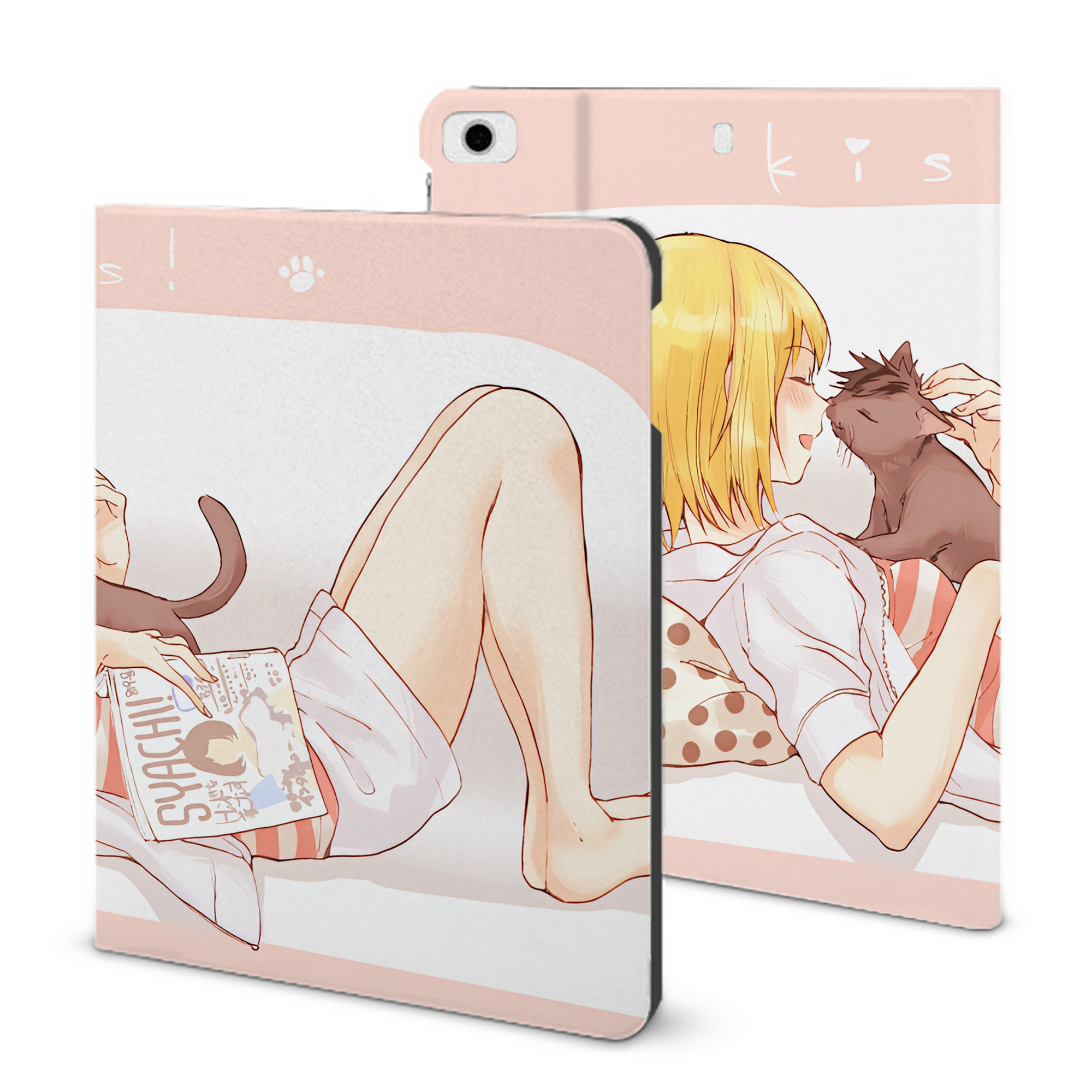 （画像用） ハイキュー!! Haikyu!! IPad ケース ブック型 PUレザー TPU 耐衝撃 軽量 薄型 ペン収納なし 全面保護 IPad 各モデル対応